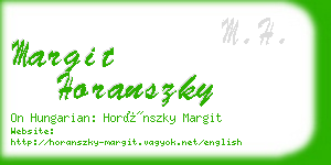 margit horanszky business card